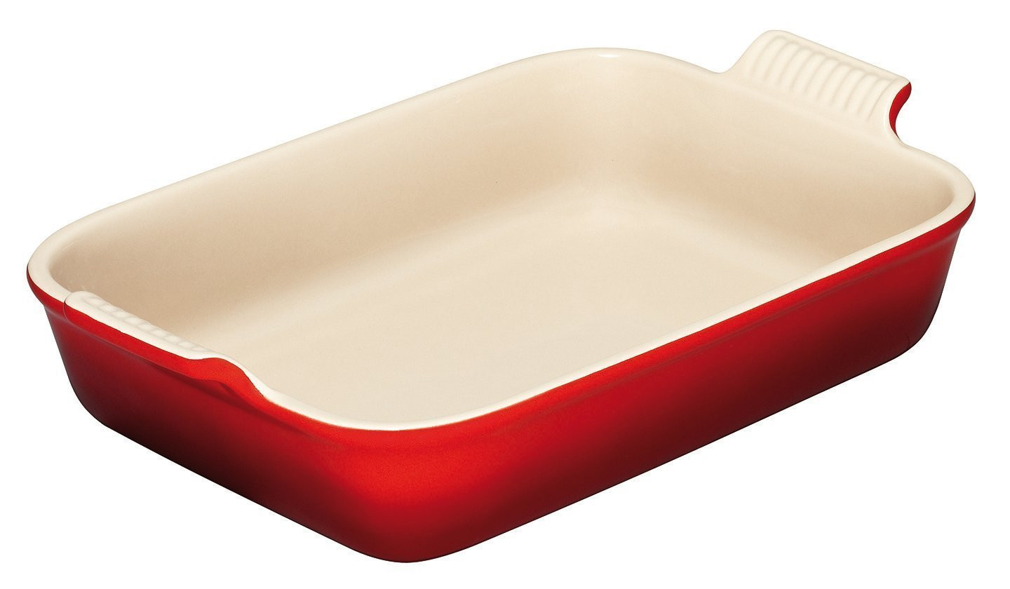 Le Creuset Stoneware Heritage Rectangular Dish, 4 qt. (12" x 9"), Cerise | Amazon (US)