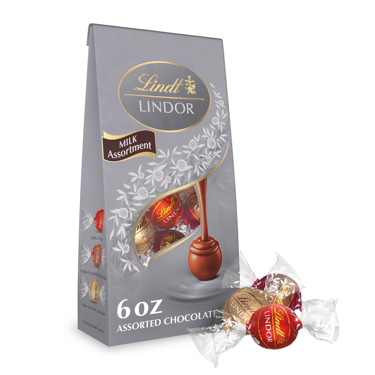 Lindt Lindor Assorted Milk Chocolate Candy Truffles - 6 oz. | Target