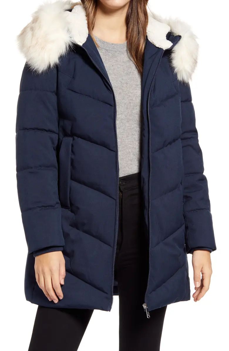 Faux Fur Trim Quilted Parka | Nordstrom