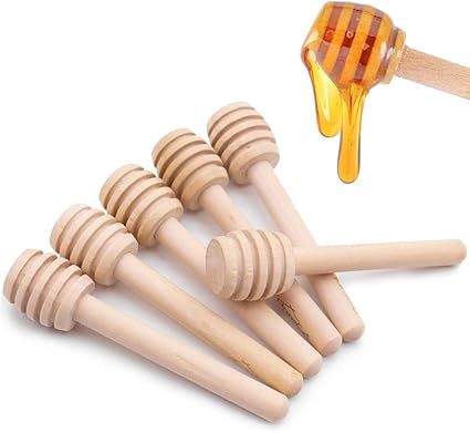 HANSGO Honeycomb Stick, 36PCS 3 Inch Mini Wood Honey Dipper Sticks Honey Stirrer Honey Wand for H... | Amazon (US)