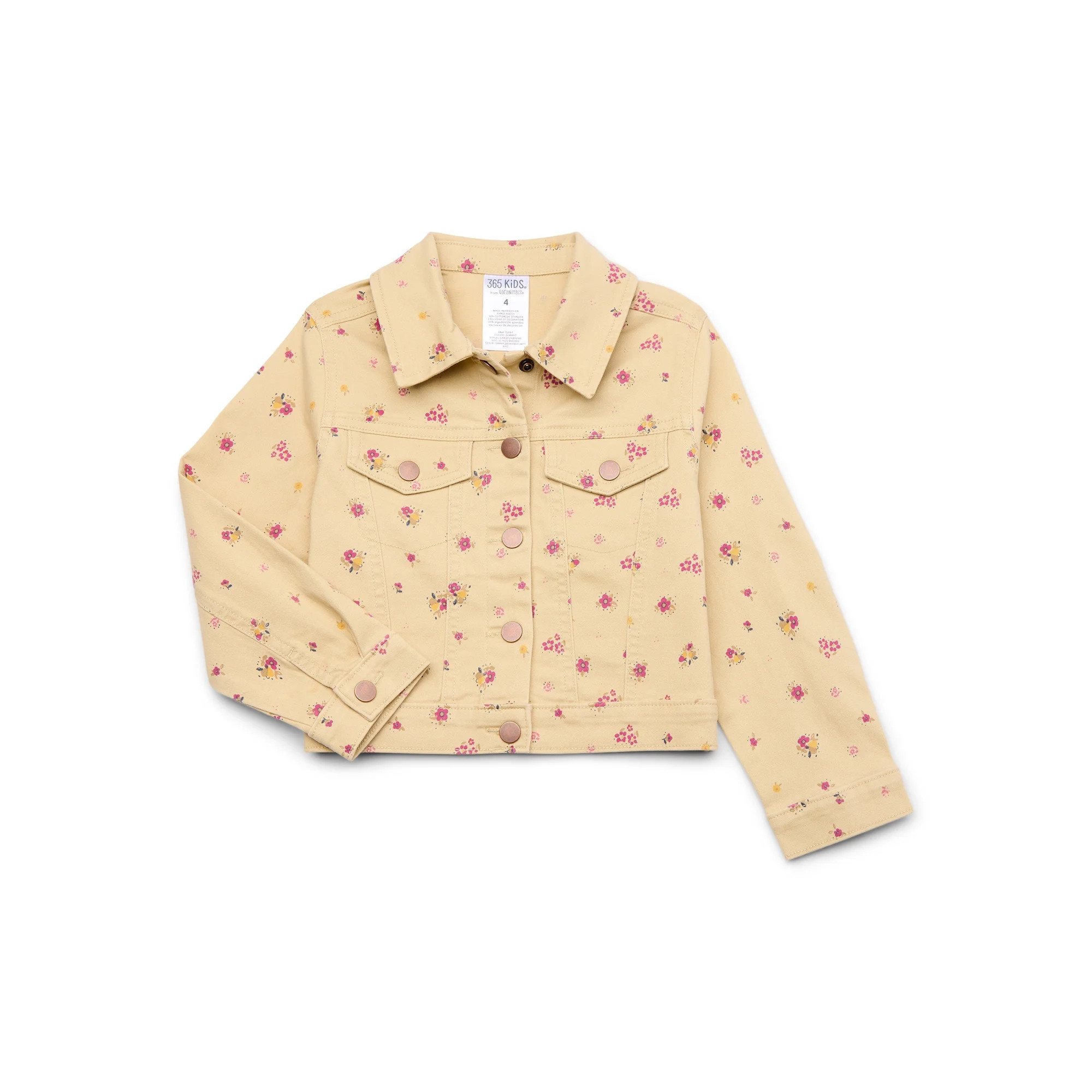 365 Kids by Garanimals Girls Twill Jacket, Sizes 4-10 - Walmart.com | Walmart (US)