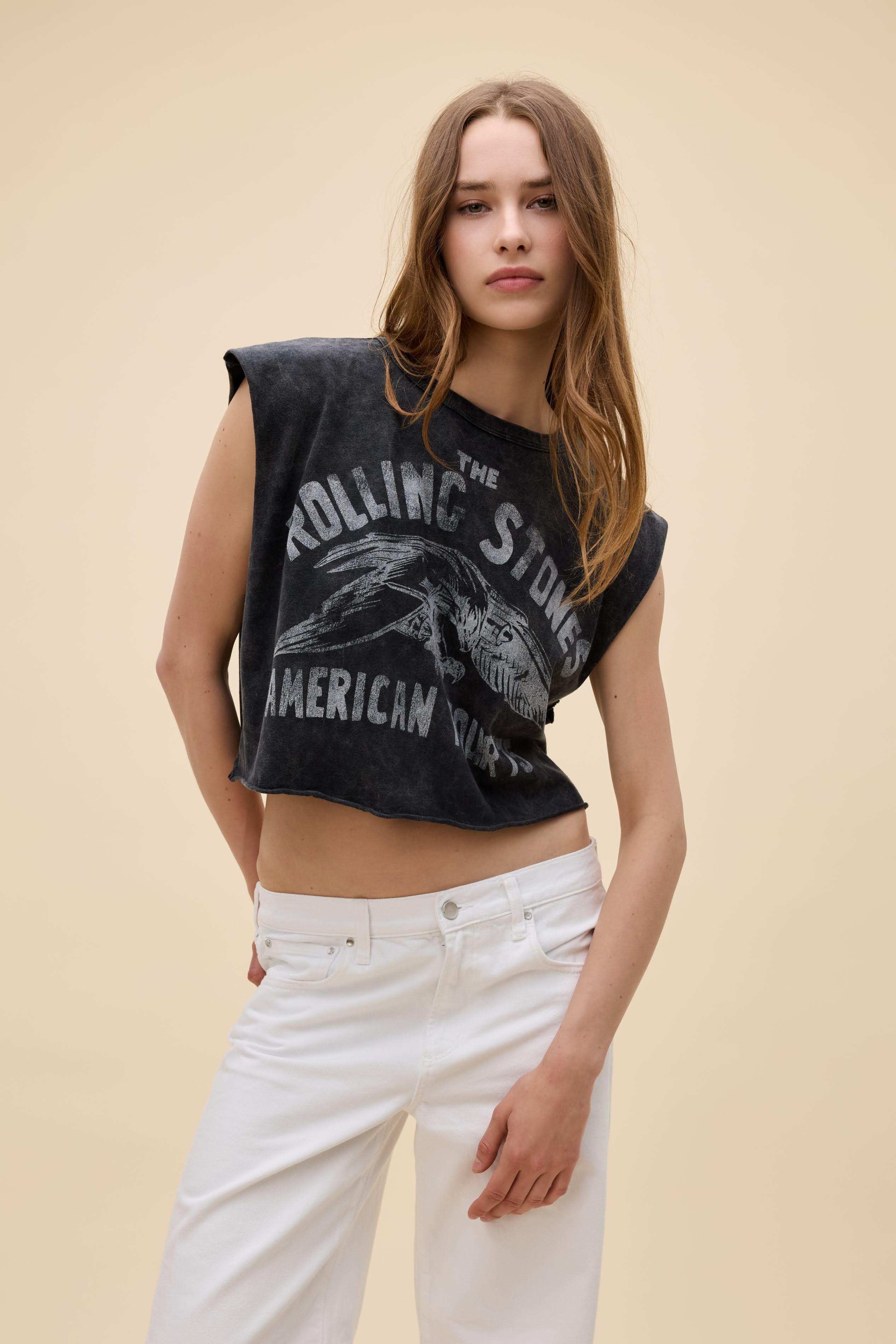 Rolling Stones American Tour Cropped Muscle Tank | Daydreamer
