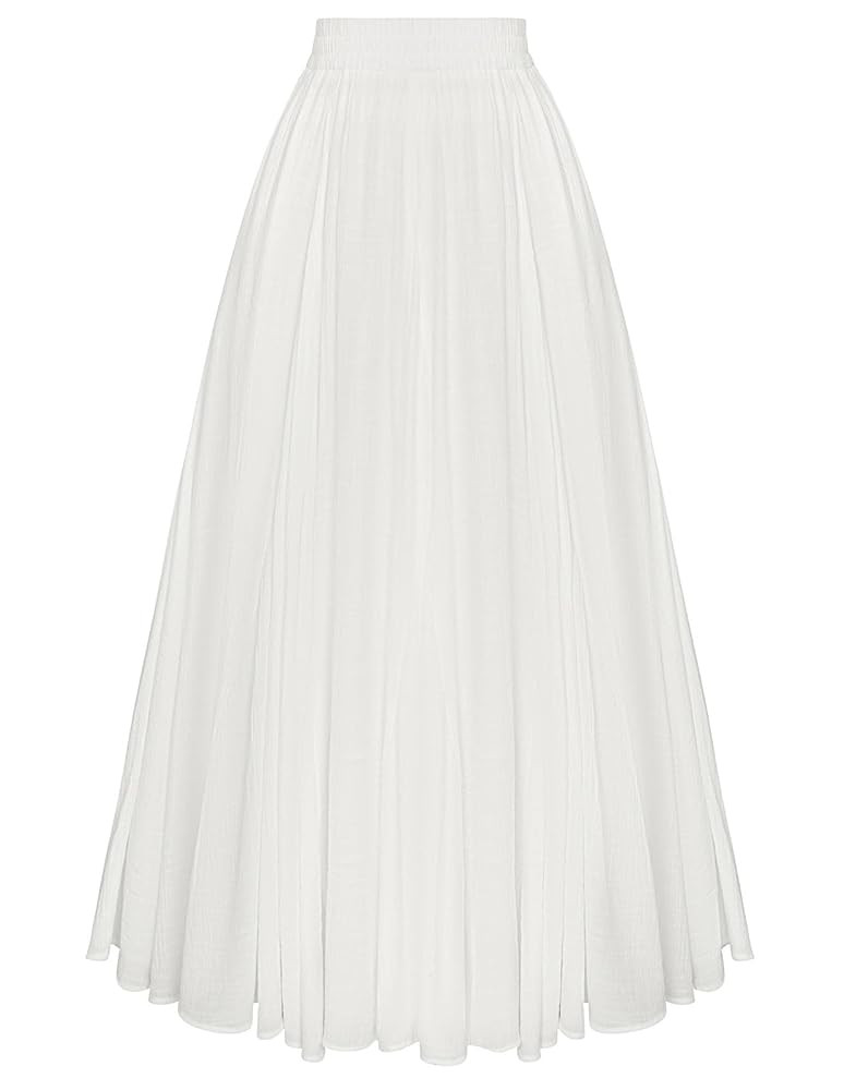 Scarlet Darkness Women Casual Maxi Skirt Flowy Bohemian Renaissance Long Skirts | Amazon (US)