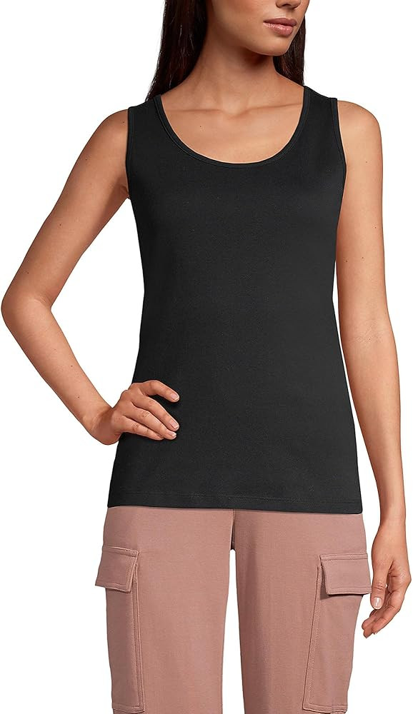 Lands' End Women's Cotton Tank Top | Amazon (US)