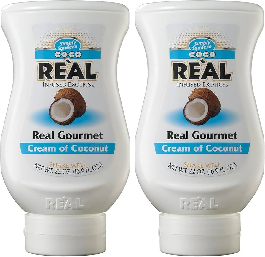 Coco Reàl, Cream of Coconut, 16.9 FL OZ Squeezable Bottle, Individually Boxed (Pack of 2) | Amazon (US)