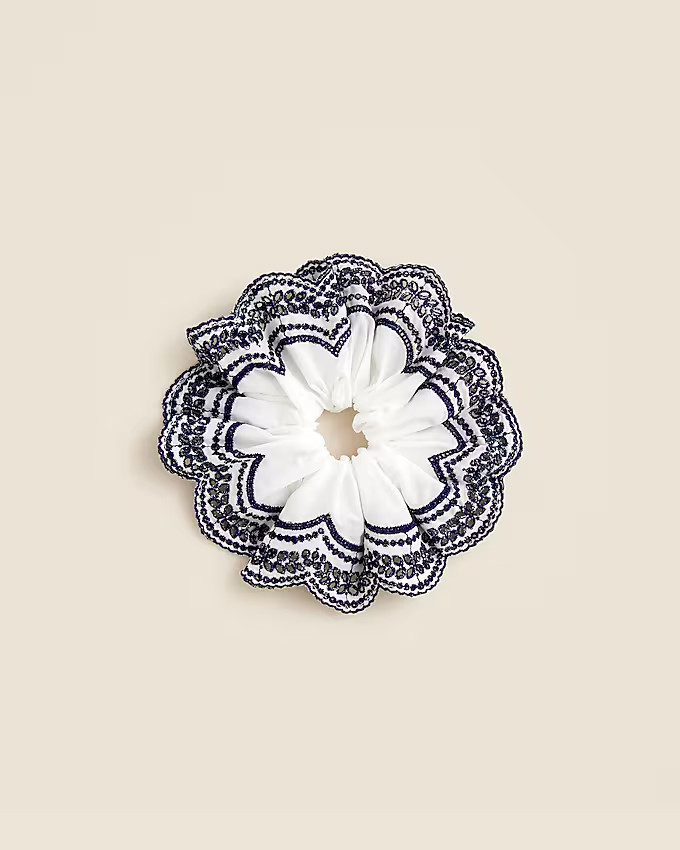 Oversized eyelet scrunchie | J. Crew US