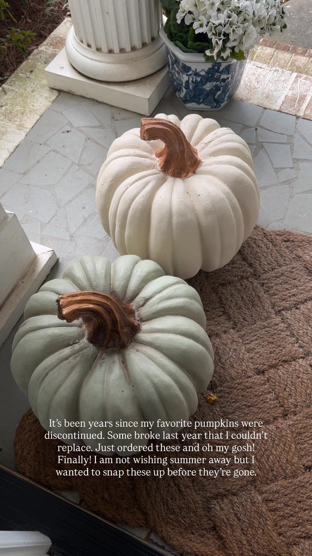 Finally! My favorite realistic faux pumpkins are back! I guarantee these will be snapped up fast so I didn’t want to wait until September to get them.

#LTKHome #LTKSeasonal