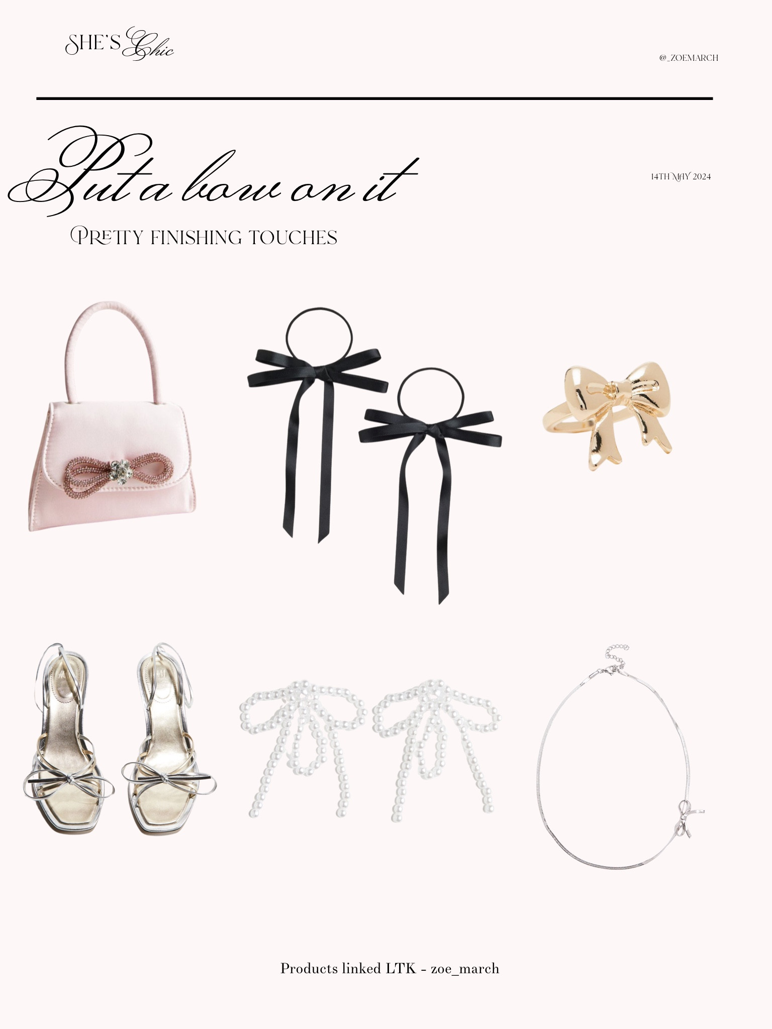 Bow jewellery , bags and shoes 🎀🤍

#LTKsummer #LTKeurope #LTKuk