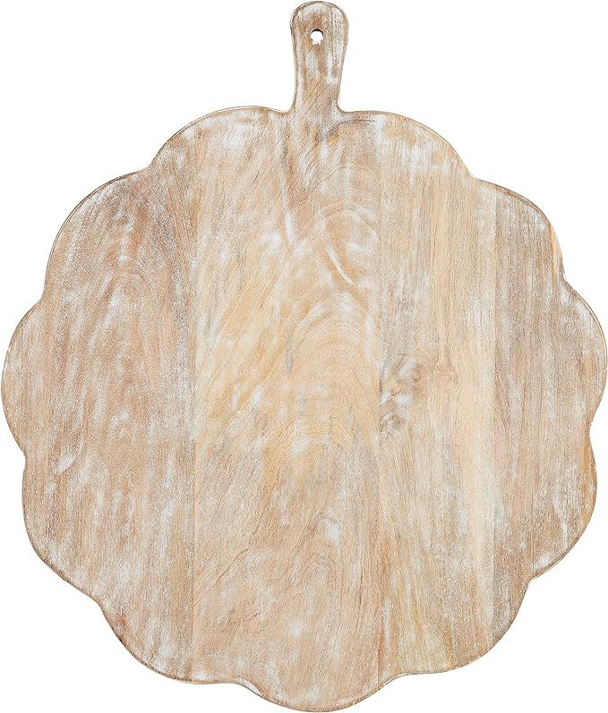 Mud Pie Scalloped Wood Boards, 21.5" x 18.5", Large | Amazon (US)