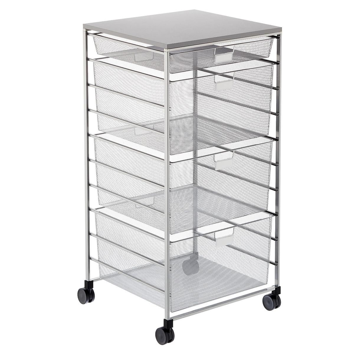 Elfa Platinum & Grey Laundry Sorter Drawer Unit | The Container Store