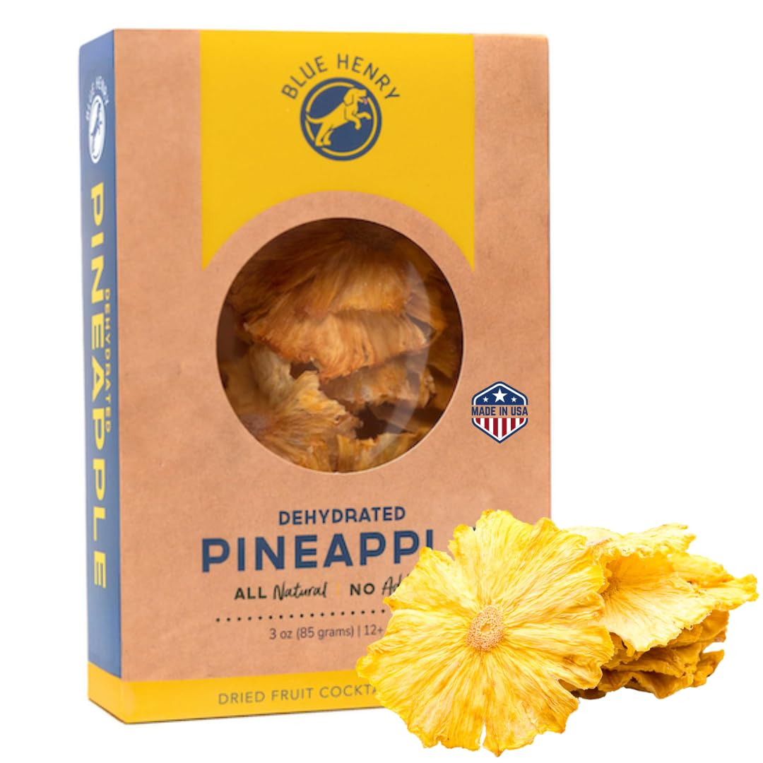 BlueHenry Dehydrated Pineapple Slices/Flowers - 3 oz - 12+ slices - Natural Fruit | Amazon (US)