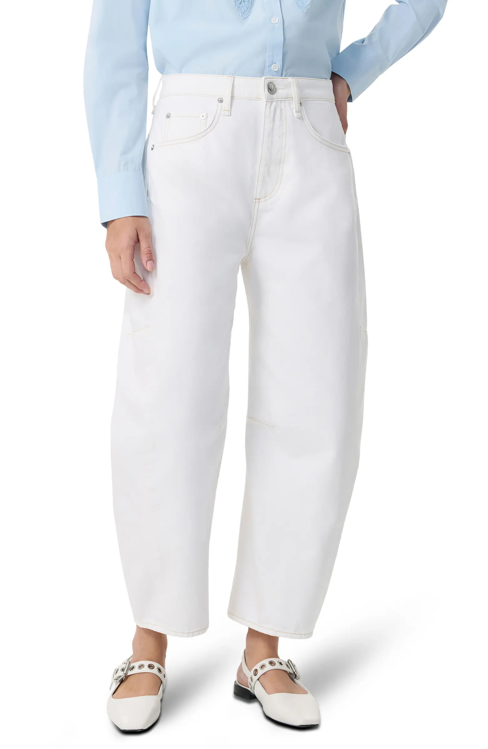 rag & bone Charlie High Waist Barrel Leg Ankle Jeans | Nordstrom | Nordstrom