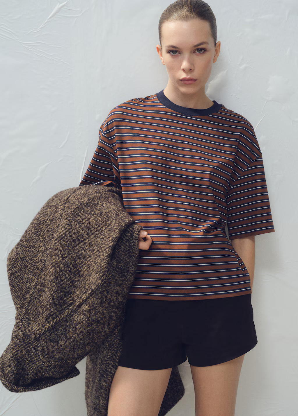 Striped short-sleeved t-shirt - Women | MANGO USA | Mango (US/MX/AU)