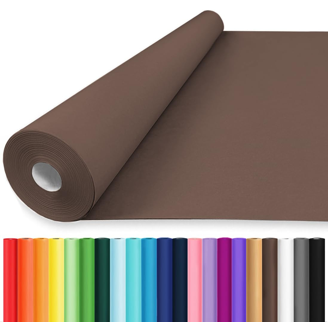 Vanhench 36" x 2400" (200') Coffee Brown Wrapping Paper Kraft Paper, Chocolate Brown Solid Color ... | Amazon (US)