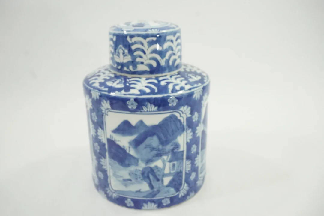 Blue and White Jar Porcelain Blue and White Ginger Jar Blue - Etsy | Etsy (US)