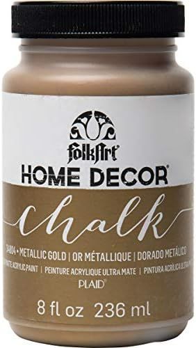 FolkArt Home Decor Chalk Furniture & Craft Paint in Assorted Colors, 8 ounce, Metallic Chalk | Amazon (US)