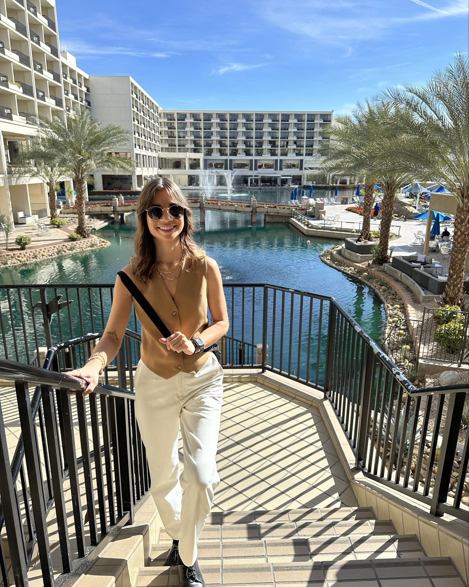 BEIGE BLAZER VEST & WHITE SLACKS 

#LTKSummerSales #LTKWedding #LTKWorkwear