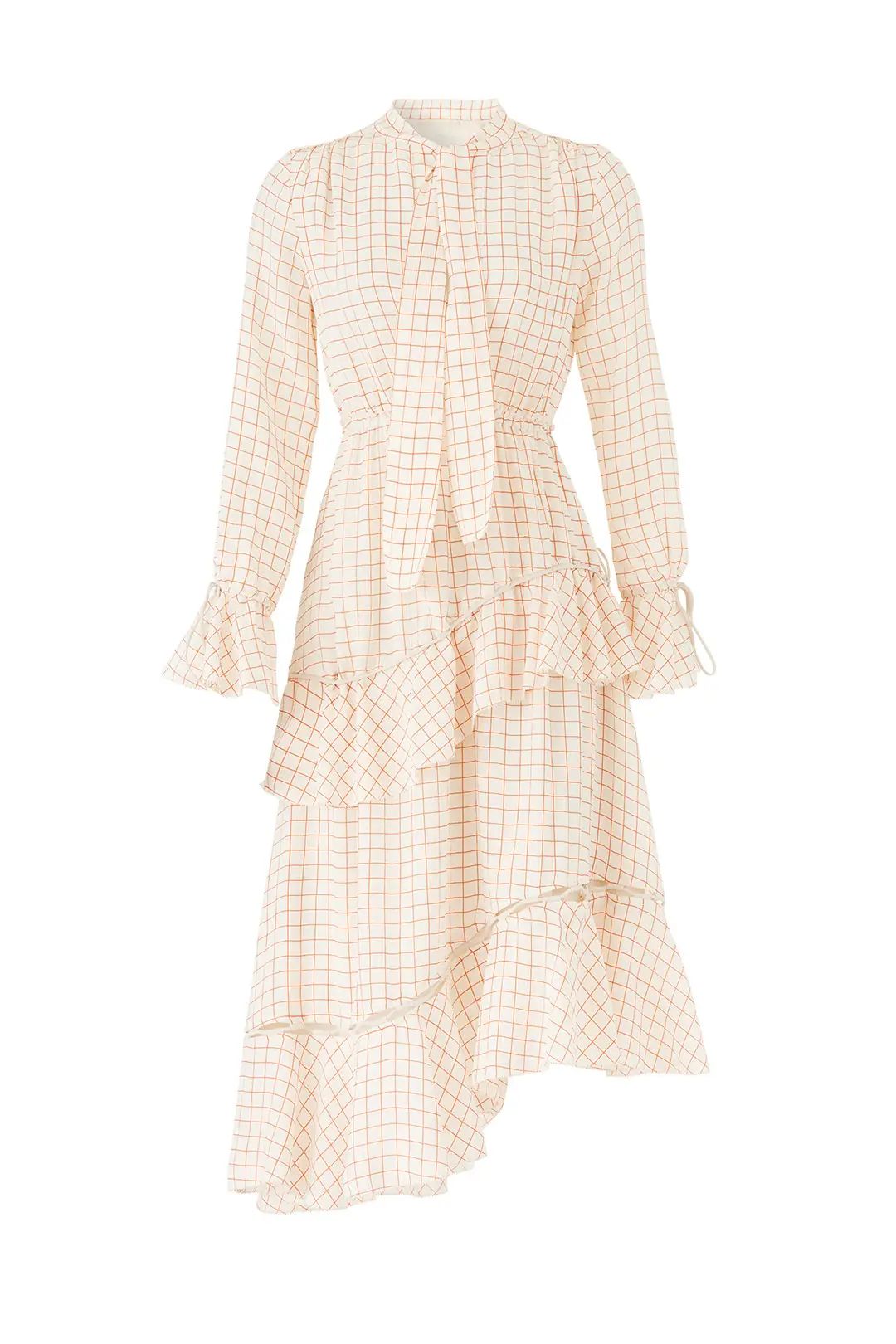 Derek Lam 10 Crosby Tiered Windowpane Dress | Rent The Runway