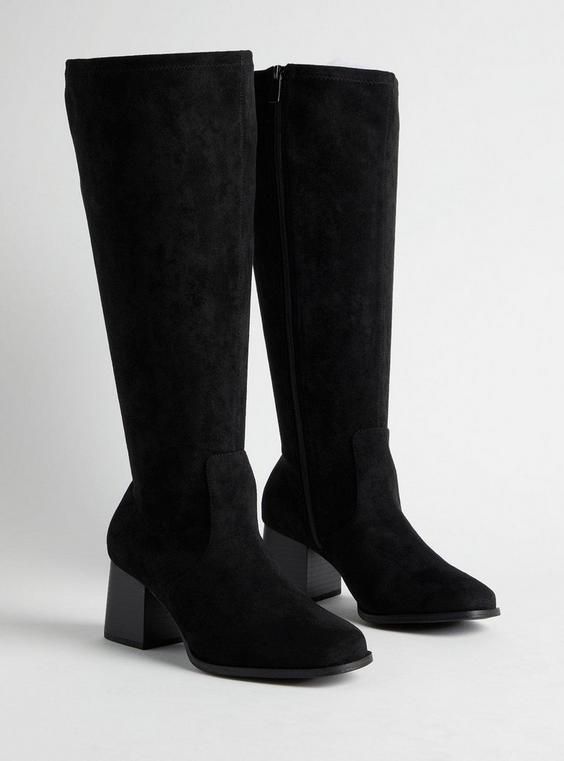 Square Toe Heel Knee Boot (WW) | Torrid (US & Canada)