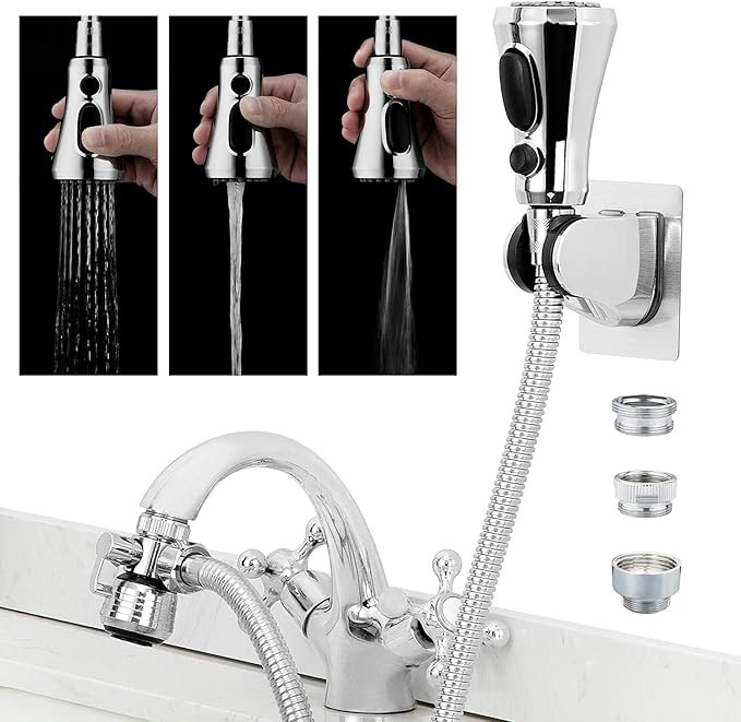 CECEFIN Kitchen Faucet Hose Attachment, Sink Sprayer Replacement Head with 4.9 Ft Stainless Steel... | Amazon (US)