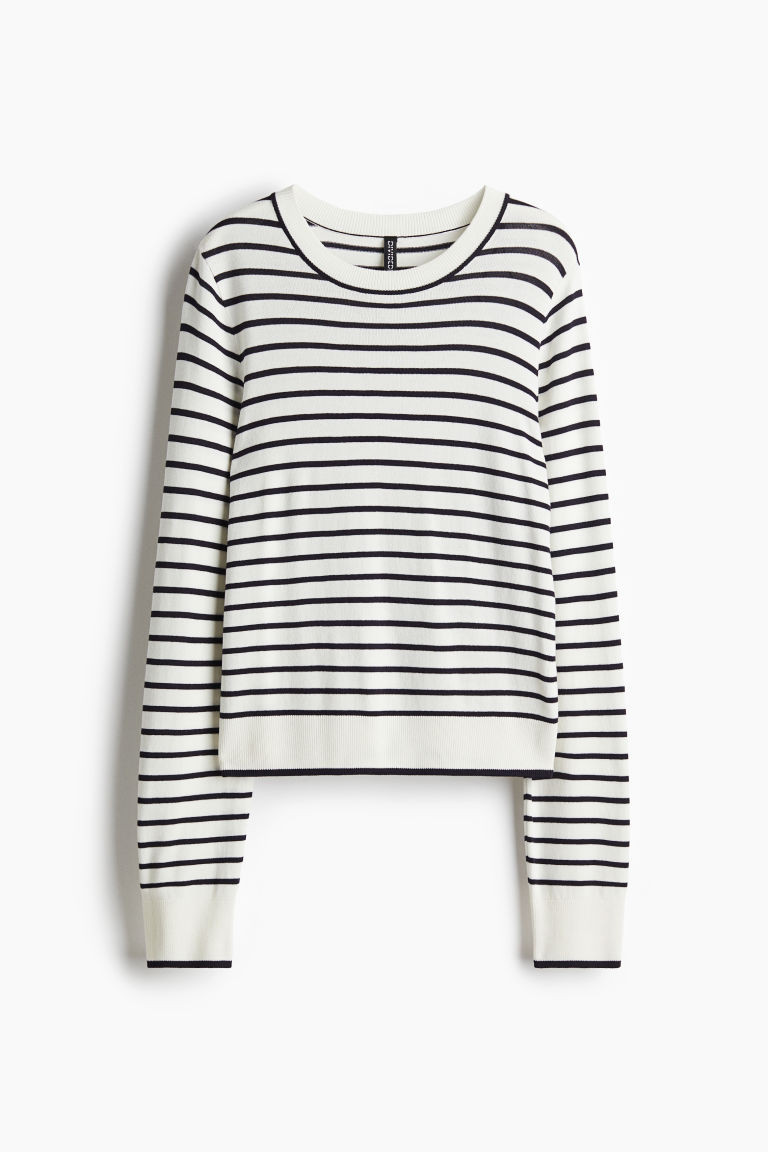 H & M - Fine-Knit Sweater - White | H&M (US + CA)