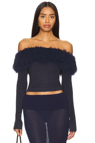 Lovers and Friends Analee Sweater in Navy from Revolve.com | Revolve Clothing (Global)