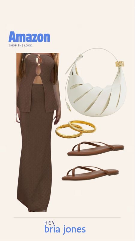 Amazon shop the look! 

Two piece outfit, bracelets, sandals, shoes, purse, bag 

#LTKShoeCrush #LTKStyleTip #LTKItBag
