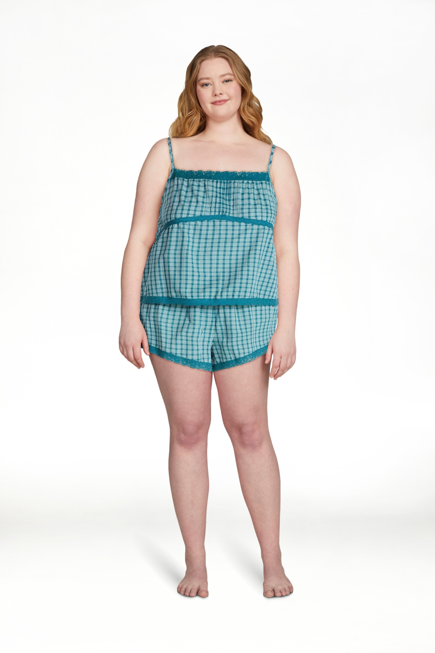 Joyspun Women's Sleep Cami and Shorts Set with Lace Trim, Sizes XS-3X | Walmart (US)