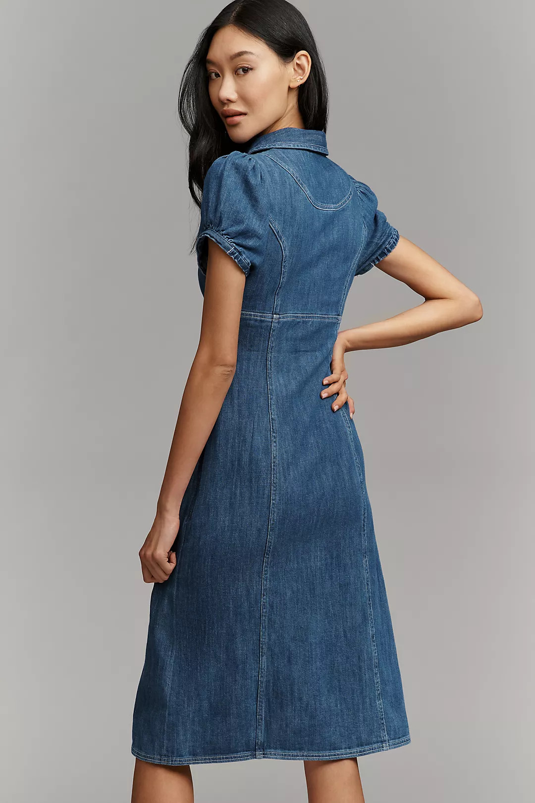 Pilcro Buttondown Denim Midi Dress | Anthropologie (US)