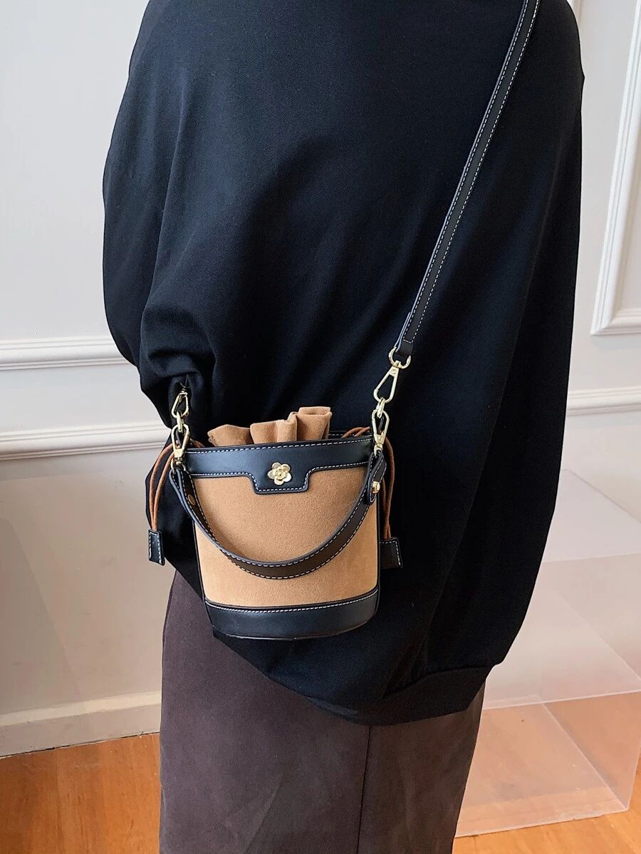 Mini Trim Detail Bucket Bag | SHEIN