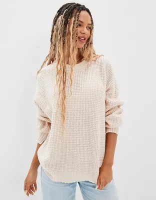 AE Oversized Waffle Knit Sweater