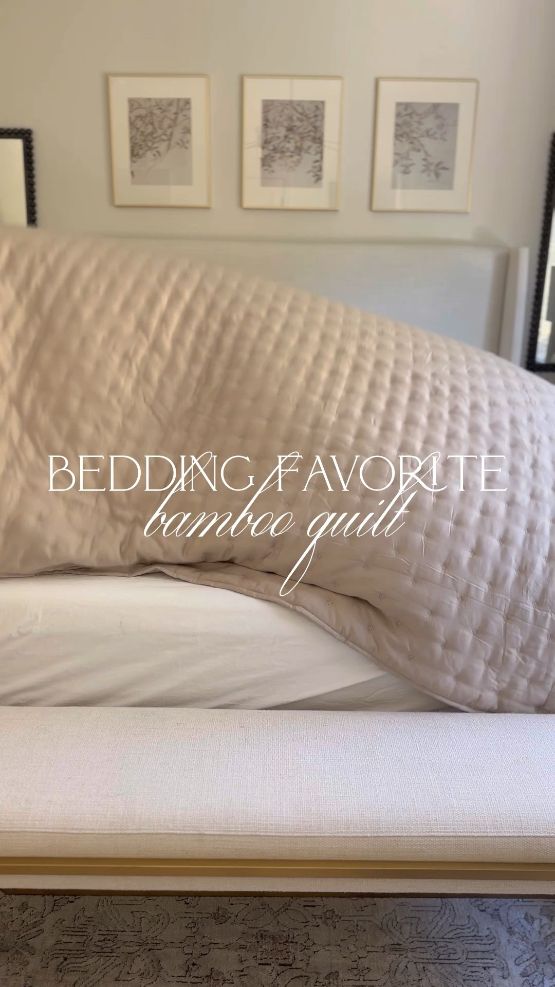 Obsessed with this bamboo quilt in the color Sand! Buttery soft with a slight sheen that makes it feel incredibly luxurious! So good! 🙌🏼

#LTKSaleAlert #LTKHome #LTKStyleTip