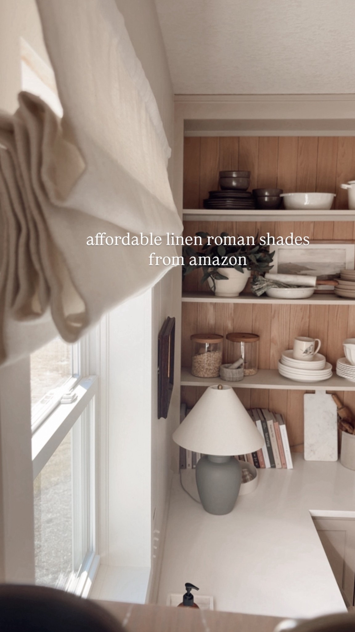 Affordable linen roman shades from amazon. Customizable. 

#LTKHome
