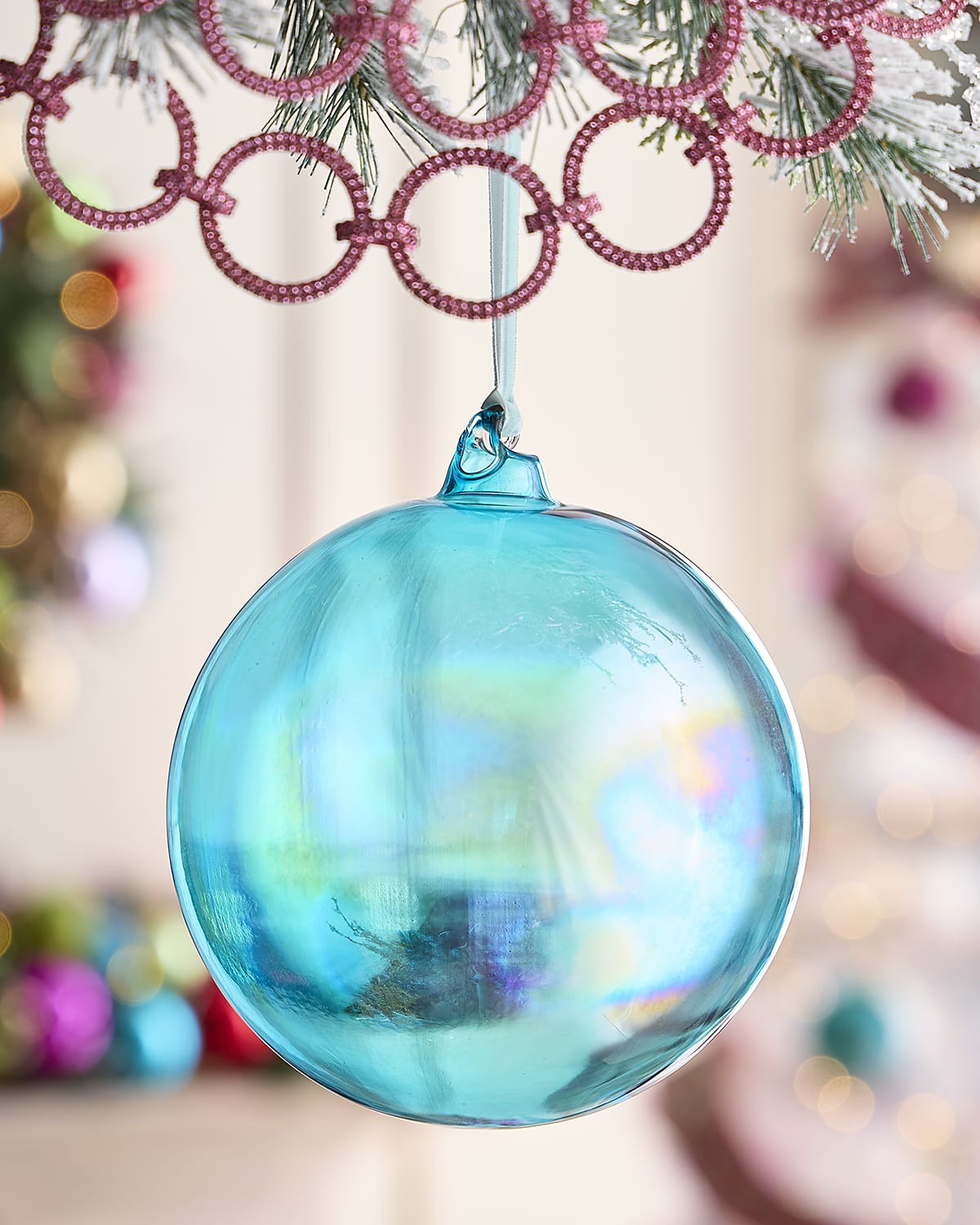 Majestic Cobalt Glass Ball Christmas Ornament | Neiman Marcus