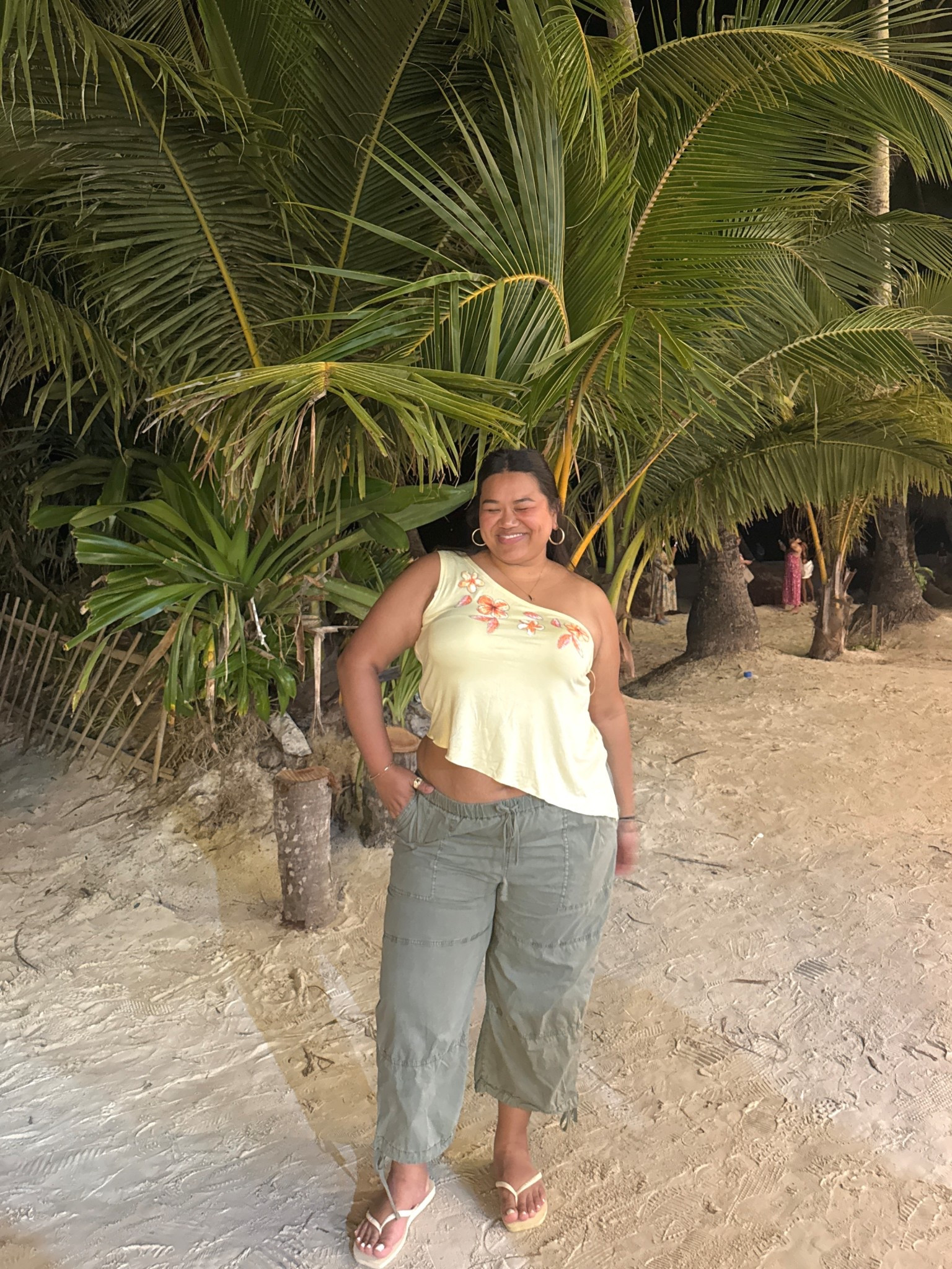 Plus size summer vacation outfit inspo💛🌺 sizes I’m wearing: top XL, pants XXL

#LTKTravel #LTKSeasonal #LTKPlusSize