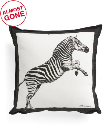 Made In Italy 16x16 Zebra Pillow | TJ Maxx