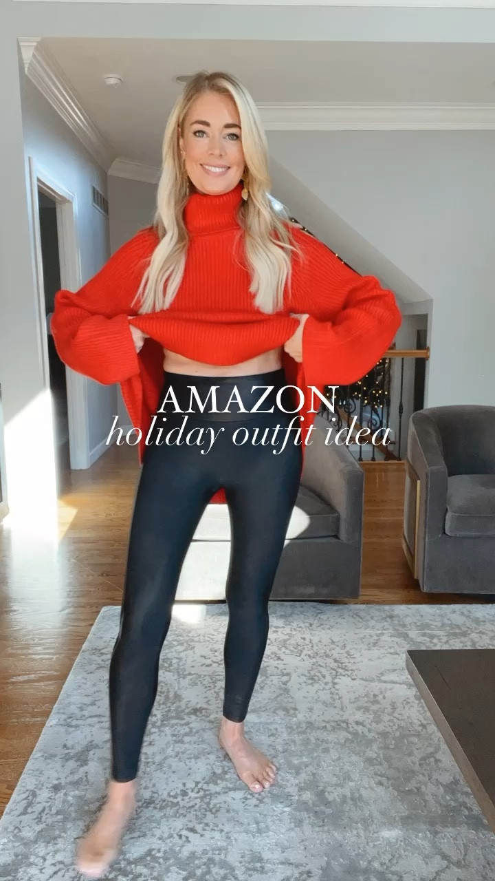 This look is perfect for the holidays! It’s comfortable, cute & so festive! This sweater looks great with leggings but can also be worn as a dress depending on your height! I’m 5’6 for reference // Everything fits true to size!

Holiday outfit, holiday look, Christmas outfit, Christmas sweater, holiday sweater, spanx leggings, boots

#LTKHoliday #LTKparties #LTKSeasonal