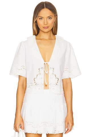 LPA Clara Blouse in Ivory from Revolve.com | Revolve Clothing (Global)