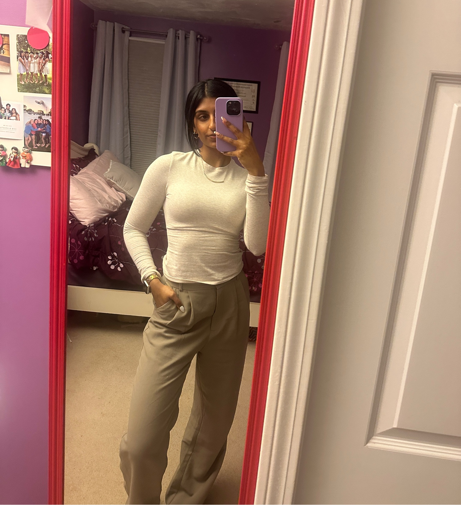 Terribleee lighting in childhood bedroom but here’s a comfy winter outfit I’ve been throwing on all week!

Skims base layers long sleeve top basics capsule wardrobe Abercrombie pants tailored pleated dress pants trousers women’s winter fashion style comfy lazy

#LTKSeasonal #LTKHome #LTKStyleTip