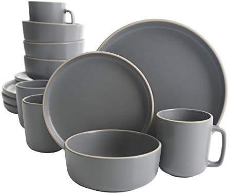 Gibson Home Zuma 16 Piece Round Kitchen Dishes, Plates, Bowls, Mugs Dinnerware Sets, Service for ... | Amazon (US)