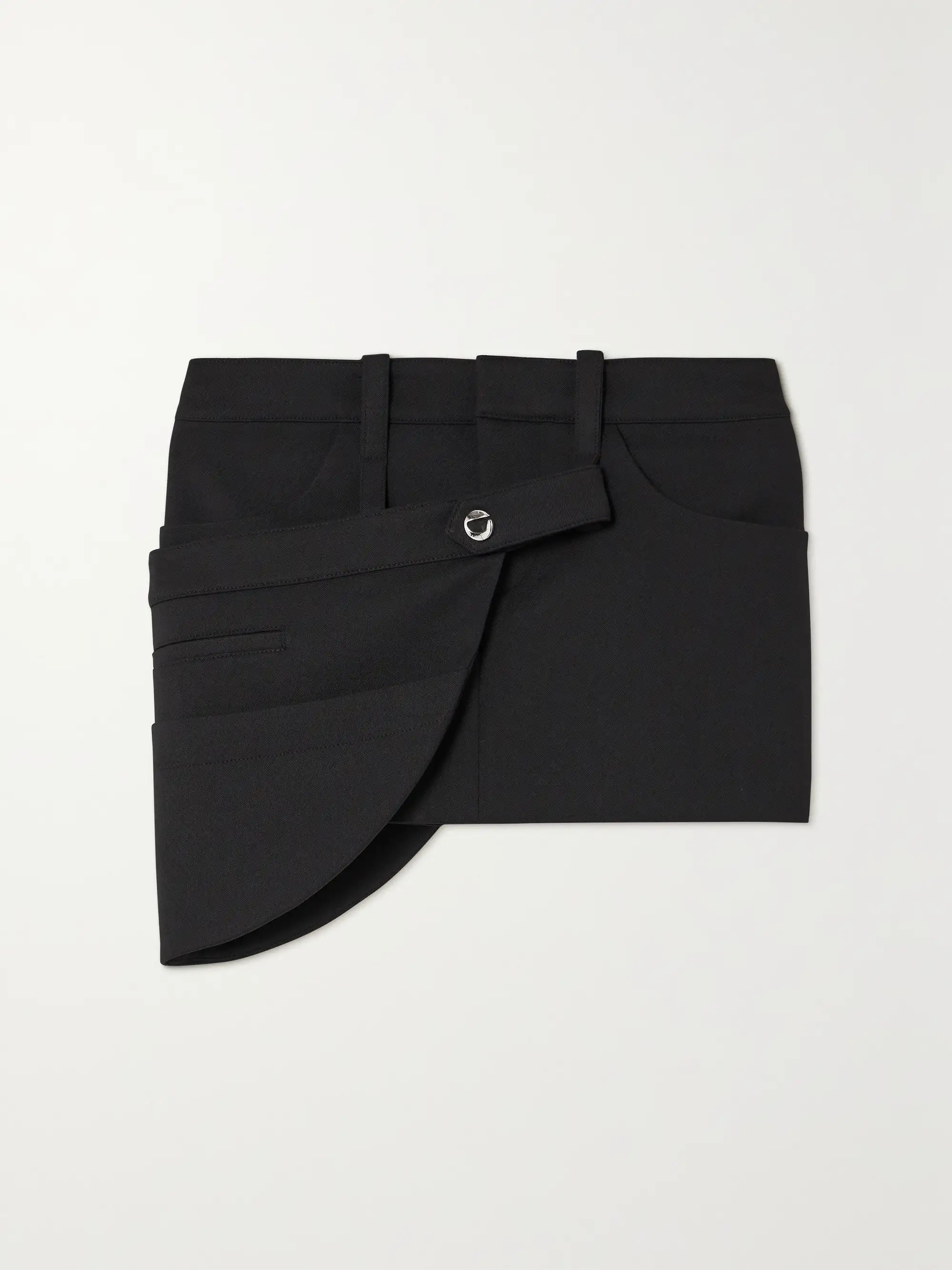 Wrap-effect layered recycled woven mini skirt | NET-A-PORTER APAC