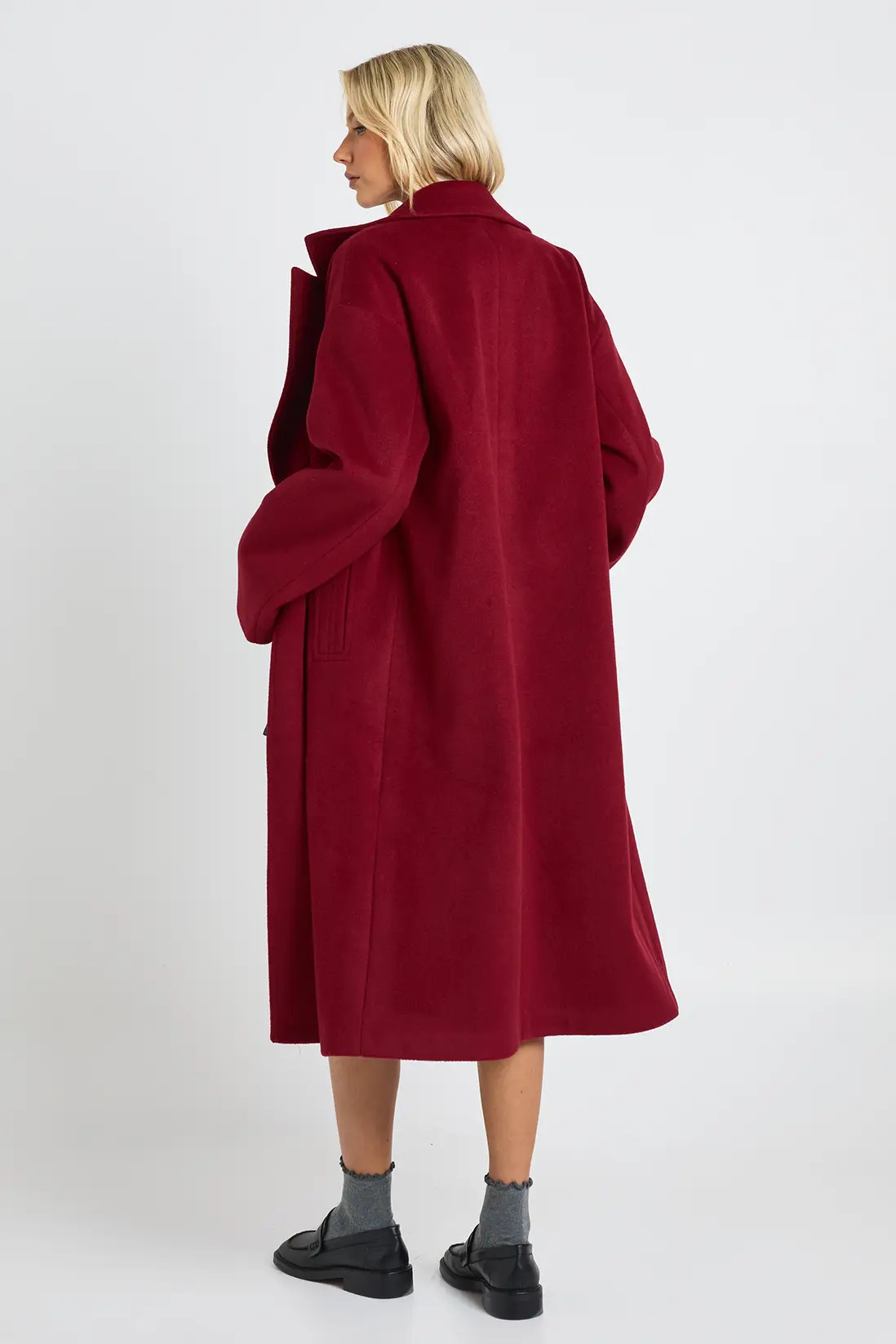 Double Breasted Wool Look Coat | Boohoo.com (UK & IE)
