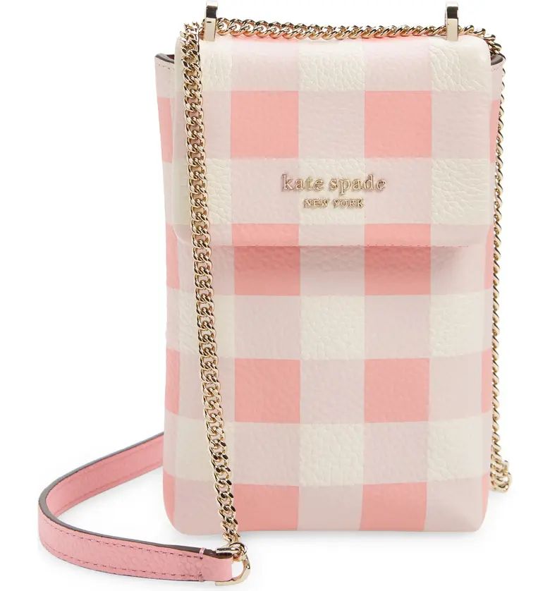 bradley gingham pebbled leather phone crossbody bag | Nordstrom