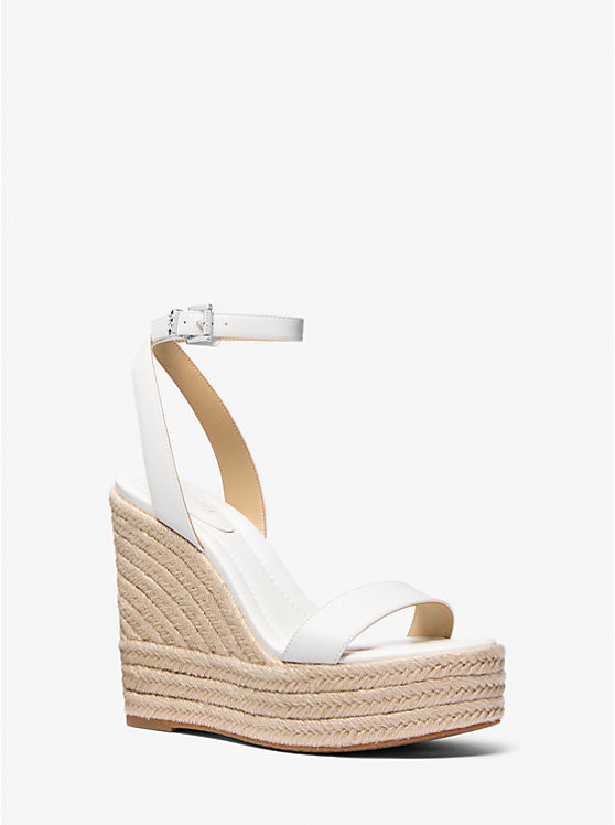 Leighton Leather Wedge Sandal | Michael Kors US