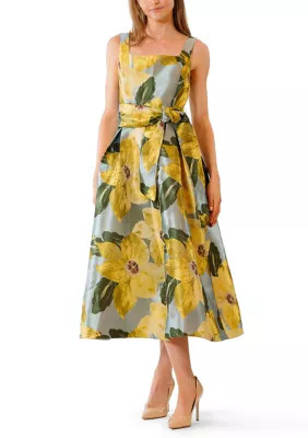 Women's Sleeveless Tie Waist Midi Dress | Belk