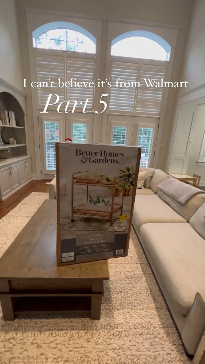 You need this rattan bar cart from Walmart. Super easy to build   

#LTKsalealert #LTKhome #LTKFind