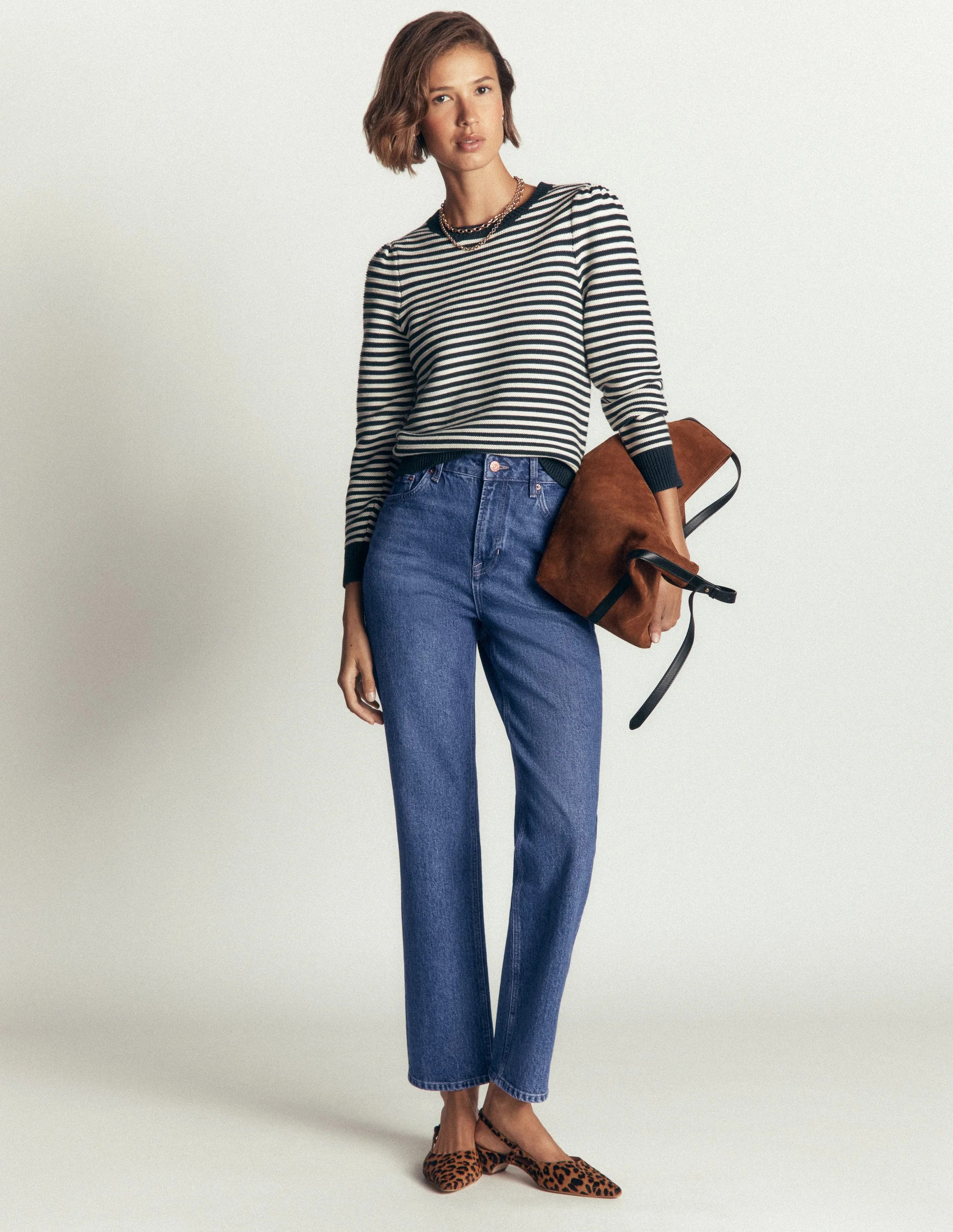 High Rise Straight Jeans-Mid Vintage | Boden (US)