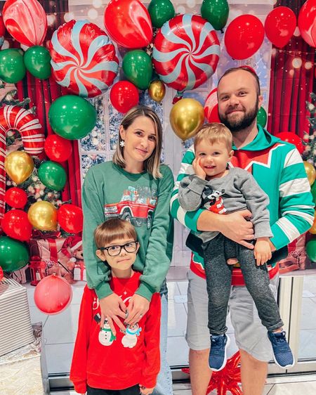 Ugly Christmas sweater party. Although ours are pretty cute! Couldn’t find the link to hubby’s because he bought it 6 years ago, but linked similar, plus the one I wanted to wear but sadly wasn’t in stock at my target(😸). 🎅🏼🎄💚✨🎁❄️

#LTKSeasonal #LTKHoliday #LTKfamily
