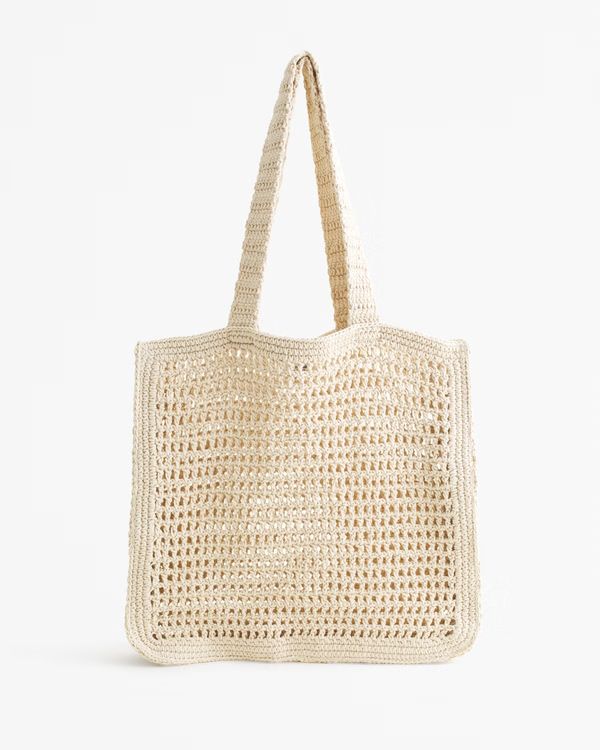 Women's Crochet-Style Tote Bag | Women's Accessories | Abercrombie.com | Abercrombie & Fitch (US)