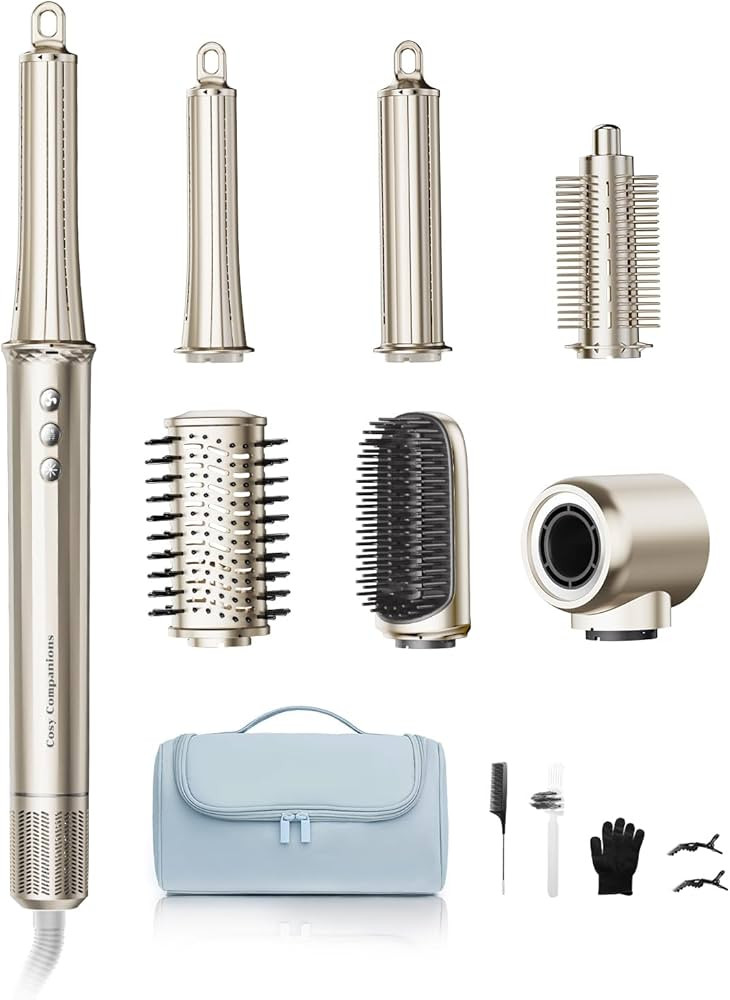 6-in-1 Hair Dryer Brush, Hair Styler with Automatic Curlers, 150,000 RPM High-Speed Negative Ioni... | Amazon (US)